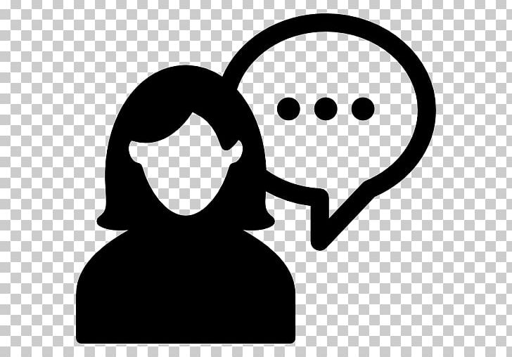 Computer Icons Speech Balloon Woman PNG, Clipart, Black, Black And White, Communication, Computer Icons, Download Free PNG Download