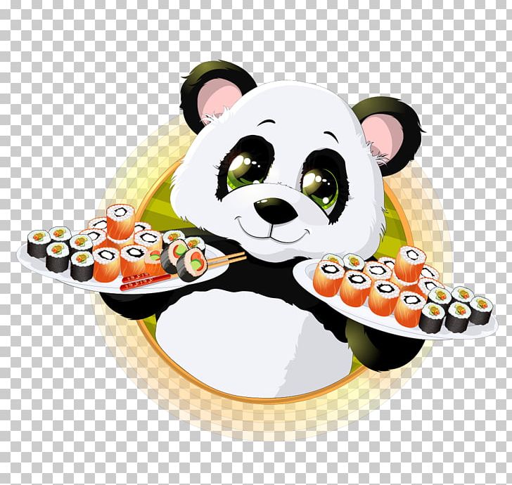 Sushi Giant Panda Red Panda Japanese Cuisine PNG, Clipart, Animals, Avocado, Balloon Cartoon, Bear, Boy Cartoon Free PNG Download