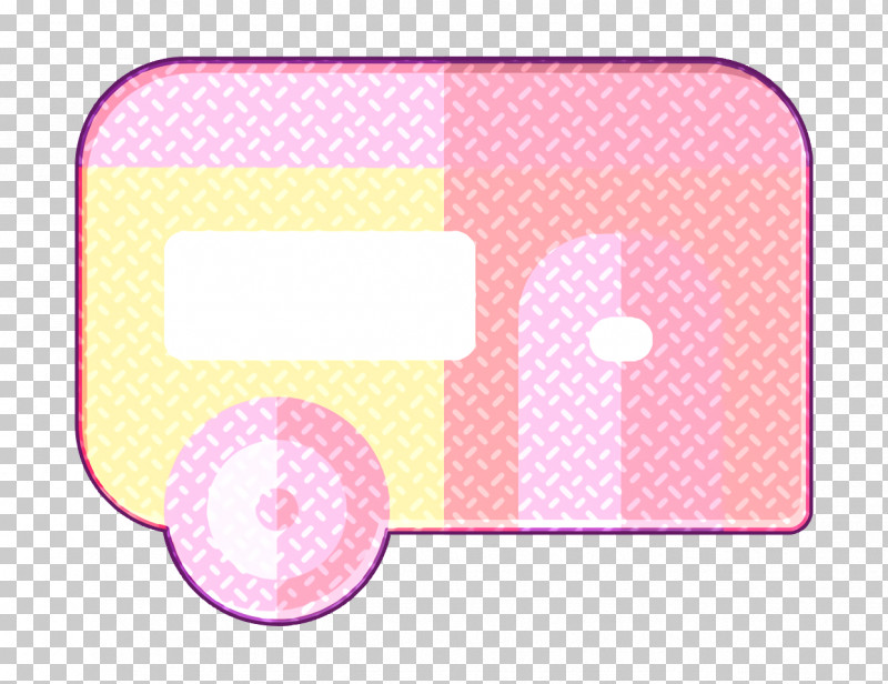 Summer Camp Icon Caravan Icon Trailer Icon PNG, Clipart, Caravan Icon, Circle, Line, Material Property, Pink Free PNG Download