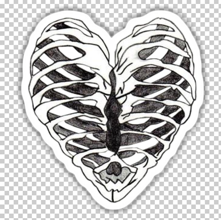 Tattoo Rib Cage Png Clipart Abziehtattoo Black And White Fictional Character Flash Heart Free Png Download