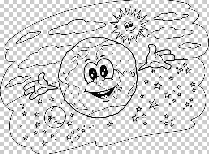 Earth Coloring Book Child Moon PNG, Clipart, Adult, Black, Cartoon, Child, Color Free PNG Download