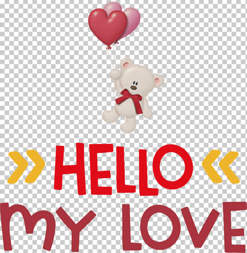 Hello My Love Valentines Day Quote PNG, Clipart, Balloon, Bears, Hello My Love, Logo, M Free PNG Download