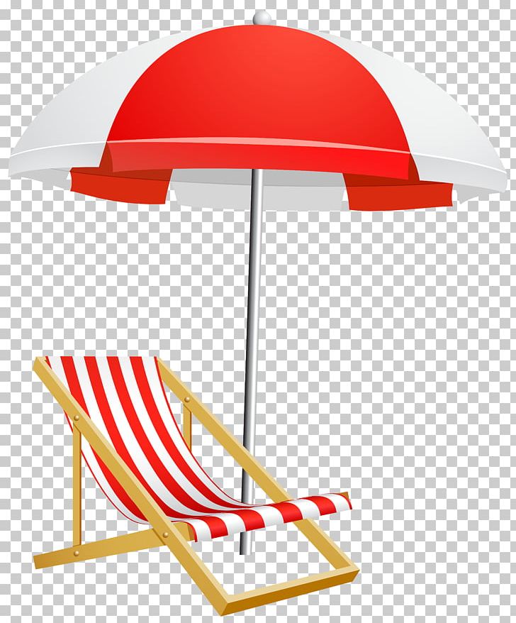 cartoon beach umbrella and chair