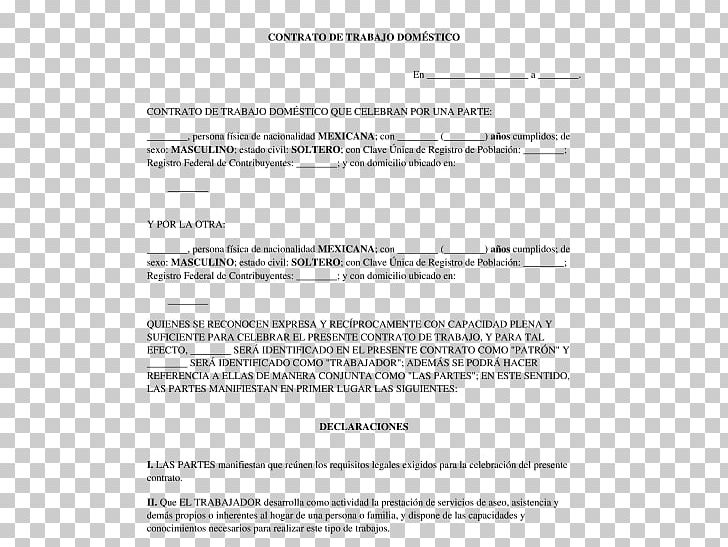Document Employment Contract Laborer Domestic Worker PNG, Clipart, Area, Contract, Contrato, Diagram, Document Free PNG Download