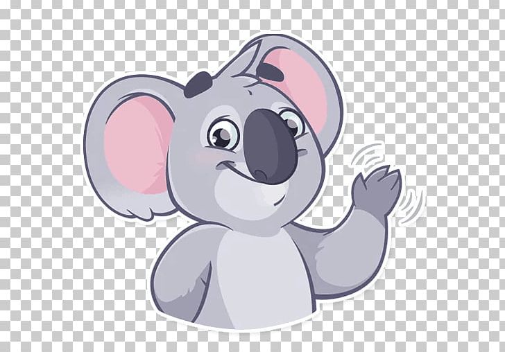 Koala Sticker Telegram Bear Messaging Apps PNG, Clipart, Animals, Bear, Carnivoran, Cartoon, Dog Like Mammal Free PNG Download