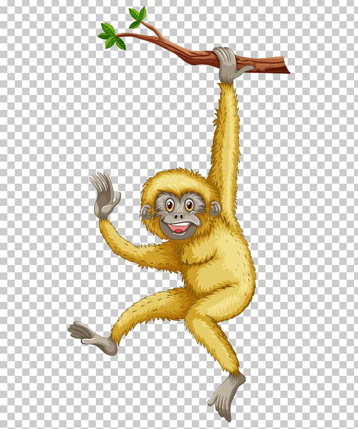 Monkey Primate Gibbon Cartoon PNG, Clipart, Animal, Animals, Balloon Cartoon, Branch, Branch Vector Free PNG Download