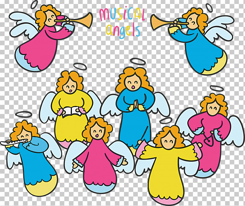 Angel PNG, Clipart, Angel, Animal Figure, Cartoon, Celebrating, Happy Free PNG Download