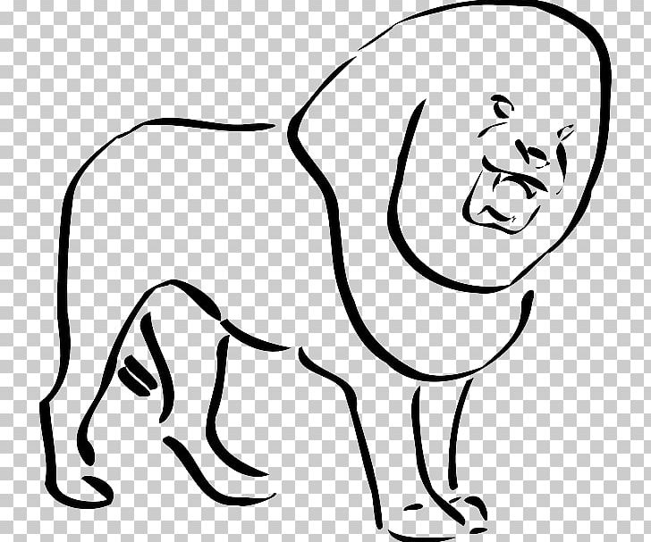 Lion Line Art Drawing PNG, Clipart, Animals, Art, Black, Carnivoran, Cat Like Mammal Free PNG Download