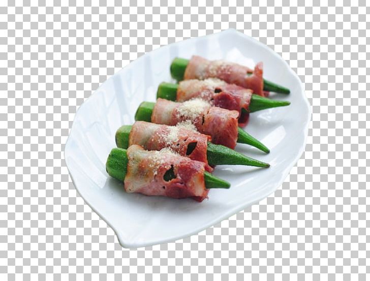 Bacon Roll Meatloaf Okra Vegetable PNG, Clipart, Animal Source Foods, Bacon, Black Pepper, Bresaola, Brochette Free PNG Download