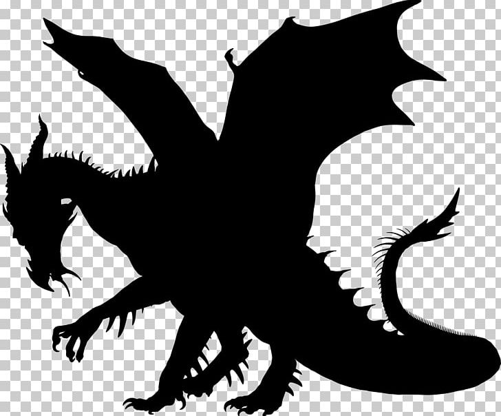 Dragon Drawing Silhouette PNG, Clipart, Black And White, Cartoon, Chinese Dragon, Clip Art, Dark Free PNG Download