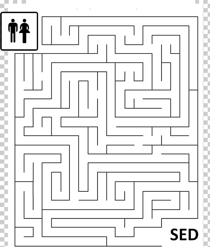 Maze Child Game PNG, Clipart, Adibide, Angle, Area, Black And White, Child Free PNG Download