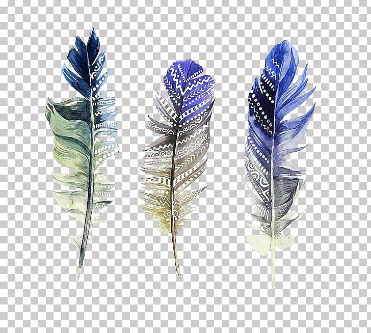 Feather Watercolor Painting Illustration PNG, Clipart, Autumn, Blue, Cartoon, Cool Colors Fall In Autumn, Encapsulated Postscript Free PNG Download
