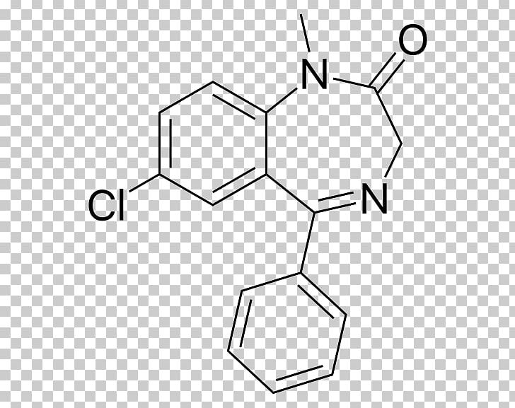 Diazepam Benzodiazepine Chemical Formula Alprazolam Sedative PNG, Clipart, Alprazolam, Angle, Area, Benzodiazepine, Black Free PNG Download