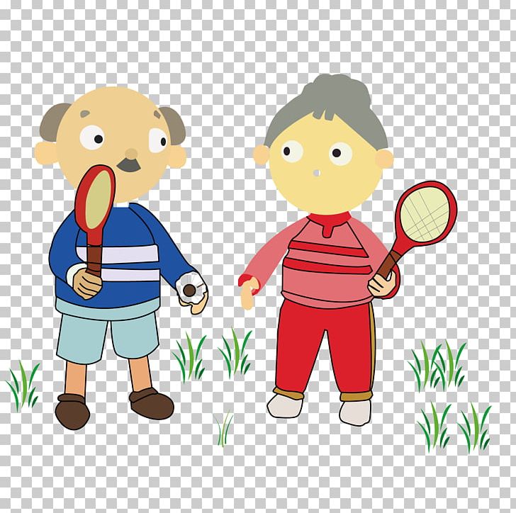 Badminton Athlete Old Age Sport PNG, Clipart, Area, Ball Game, Boy, Cartoon, Cartoon Elderly Free PNG Download