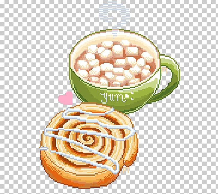 Coffee Cinnamon Roll Hot Chocolate Pixel Art PNG, Clipart, Art, Bread, Bun, Cake, Cinnamon Roll Free PNG Download