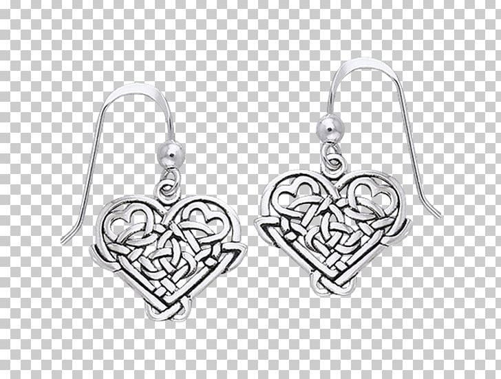 Earring Jewellery Sterling Silver Celtic Knot PNG, Clipart, Black And White, Body Jewellery, Body Jewelry, Bronze, Celtic Knot Free PNG Download