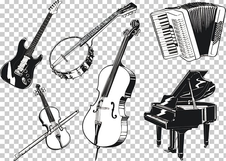 Musical Instruments Cello Piano Accordion PNG, Clipart, Black And White, Cdr, Cellist, Happy Birthday Vector Images, Instruments Vector Free PNG Download