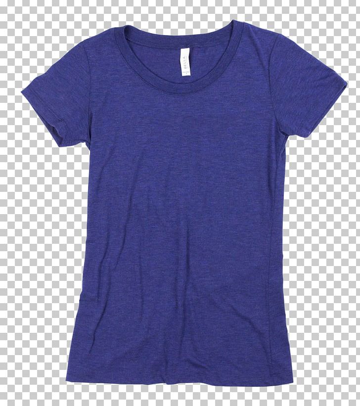 T-shirt Sleeve Neck PNG, Clipart, Active Shirt, Blue, Clothing, Cobalt Blue, Electric Blue Free PNG Download