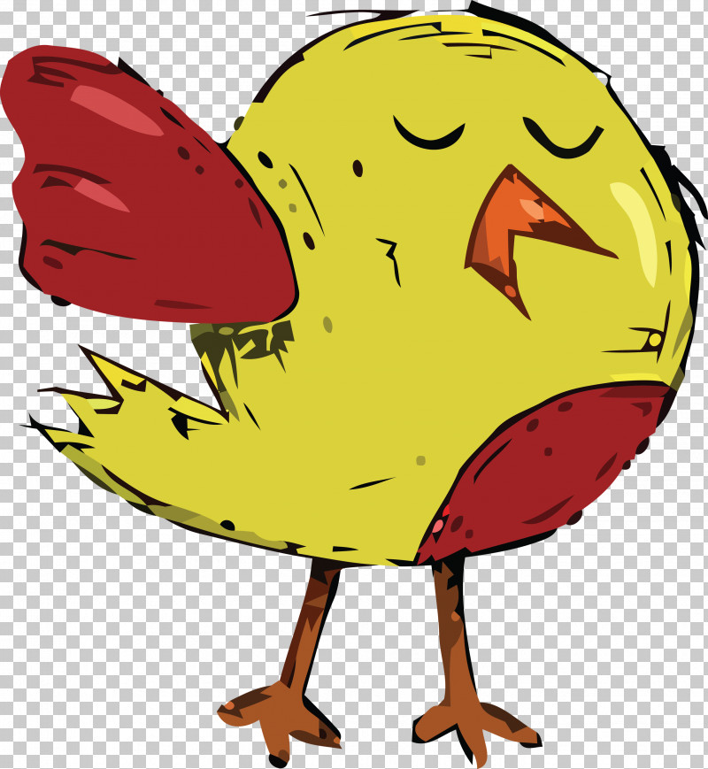 Chicken Landfowl Cartoon Yellow Beak PNG, Clipart, Beak, Cartoon, Cartoon Bird, Chicken, Landfowl Free PNG Download