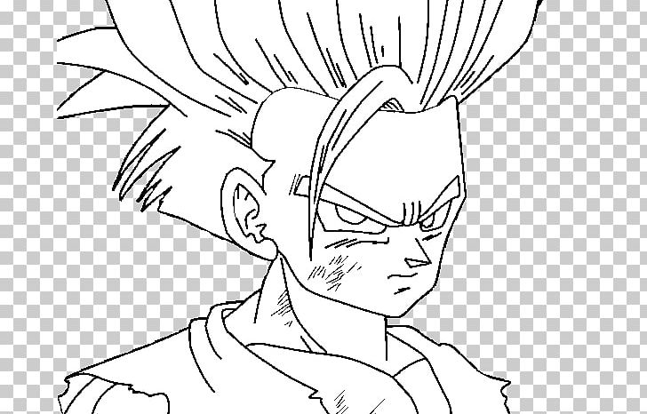 Gohan Goku Vegeta Trunks Cell PNG, Clipart, Arm, Artwork, Black, Black And White, Cartoon Free PNG Download