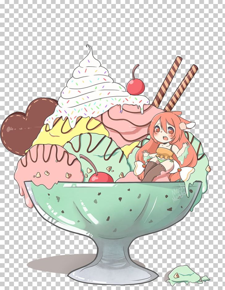 Sundae Ice Cream Character PNG, Clipart, Art, Character, Cuisine, Dairy Product, Dessert Free PNG Download