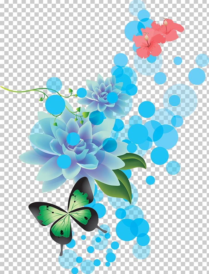 Hand Painted Blue Summer Circle Flowers PNG, Clipart, Blue, Cartoon, Clip Art, Computer Wallpaper, Design Free PNG Download