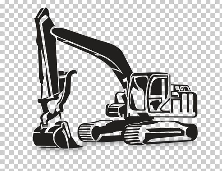 Excavator Backhoe Earthworks Machine PNG, Clipart, Angle, Backhoe, Black, Black And White, Brand Free PNG Download
