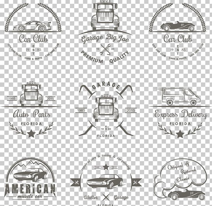 Car Logo Drifting Illustration PNG, Clipart, Badge, Black And White, Body Jewelry, Brand, Cartoon Free PNG Download