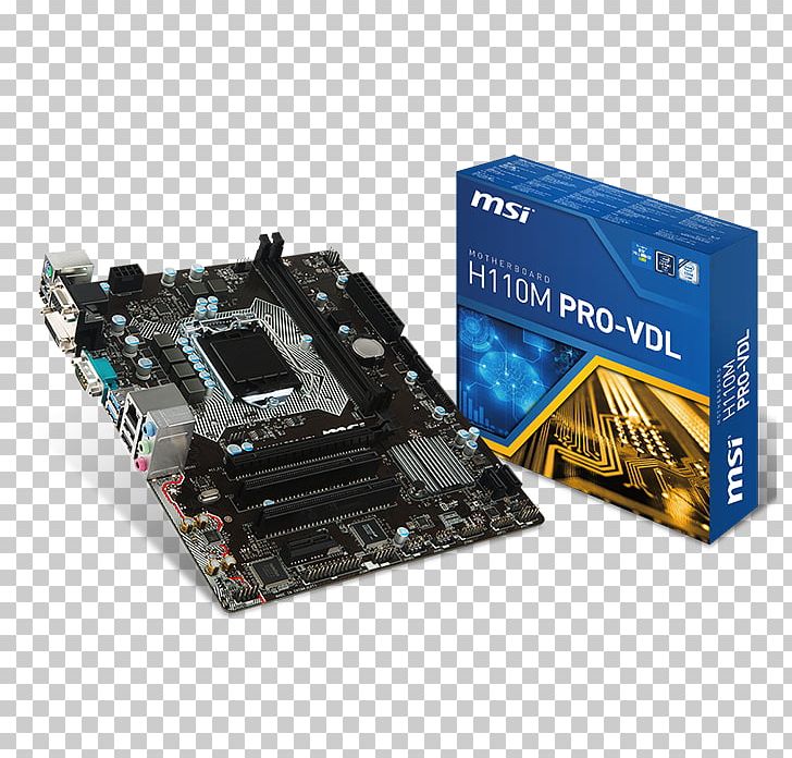 Intel Motherboard LGA 1151 MicroATX MSI H110M PRO-VDL PNG, Clipart, Computer Hardware, Electronic Device, Electronics, Microcontroller, Miniitx Free PNG Download