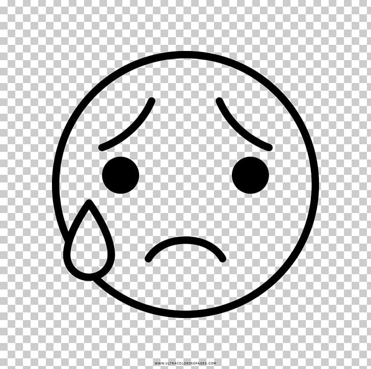 Smiley Coloring Book Drawing Crying Face PNG, Clipart, Area, Black And White, Child, Circle, Coloring Book Free PNG Download