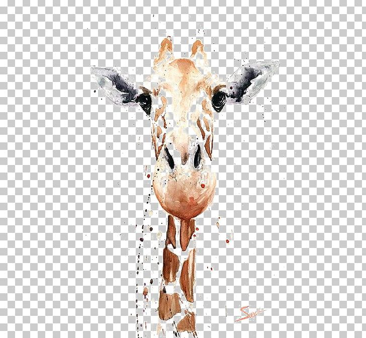 Giraffe Watercolor Painting Canvas Print Printmaking PNG, Clipart, Animal, Animals, Art, Artcom, Artist Free PNG Download