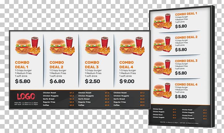 Pizza Digital Signs Fast Food Restaurant Menu PNG, Clipart, Advertising, Brand, Cafe, Digital Signs, Display Advertising Free PNG Download