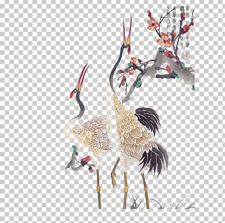 Red-crowned Crane Tattoo PNG, Clipart, Beak, Biomechanical Art, Bird, Crane, Crane Bird Free PNG Download