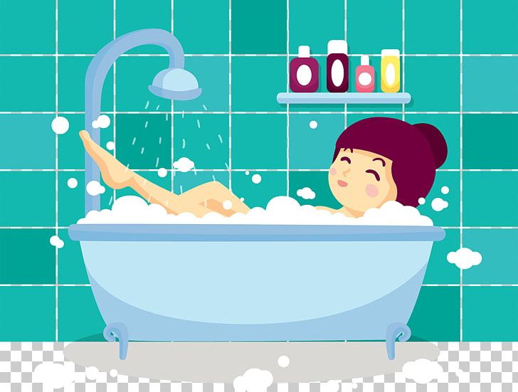 Bathing Bathroom Bubble Bath Bathtub Towel PNG, Clipart, Angle, Bathroom, Blue, Cartoon, Cartoon Character Free PNG Download