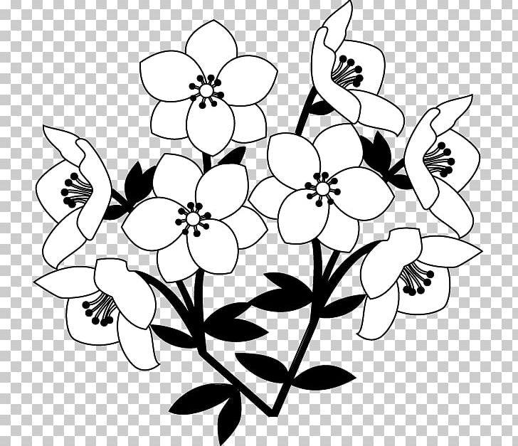 Floral Design Petal Cut Flowers Leaf PNG, Clipart, Art, Artwork, Black, Black And White, Branch Free PNG Download