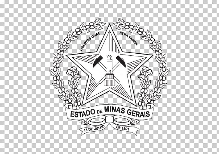 Brasão De Minas Gerais Logo Coat Of Arms Brasão Do Estado Do Rio De Janeiro PNG, Clipart, Artwork, Black And White, Brand, Cdr, Circle Free PNG Download