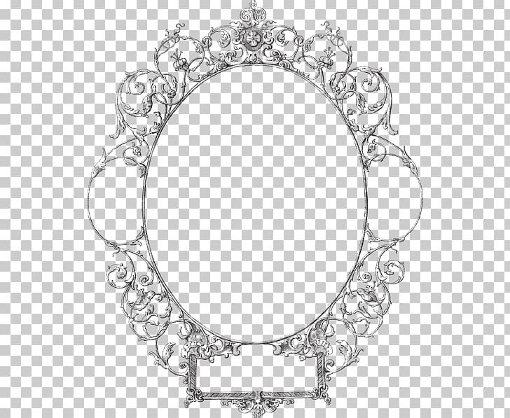 Borders And Frames Vintage PNG, Clipart, Black And White, Body Jewelry, Borders And Frames, Circle, Drawing Free PNG Download
