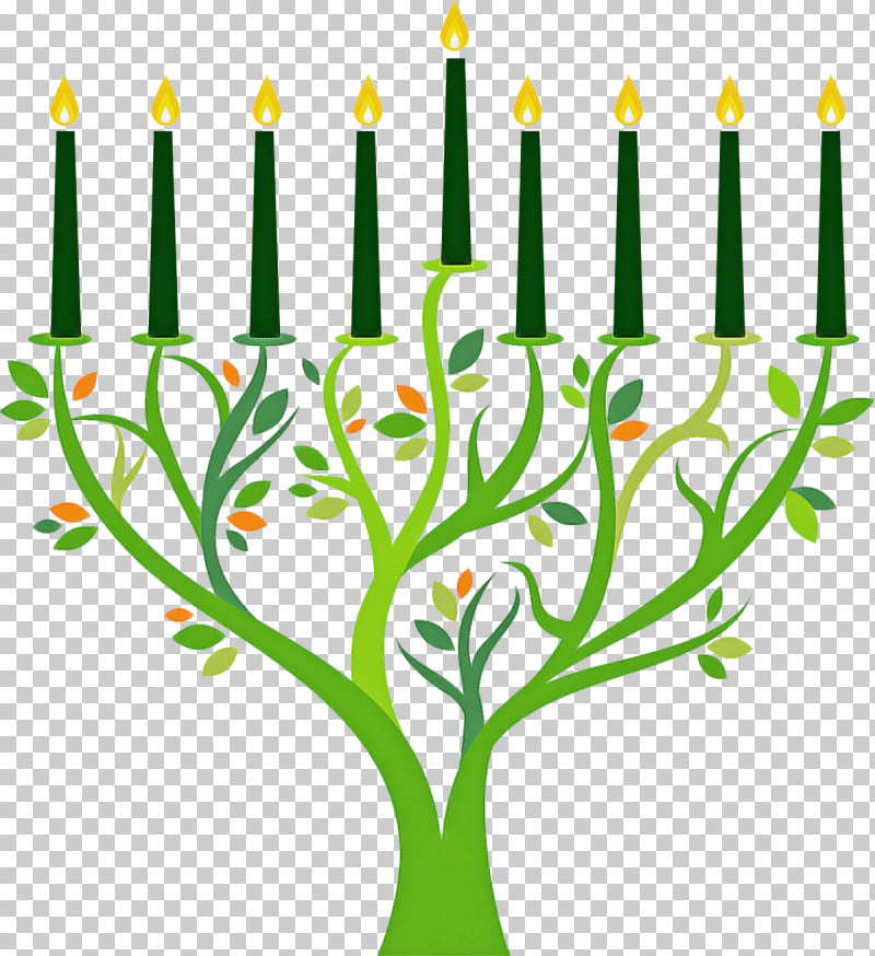 Green Candle Holder Menorah Candle Plant PNG, Clipart, Candle, Candle Holder, Flower, Grass, Green Free PNG Download