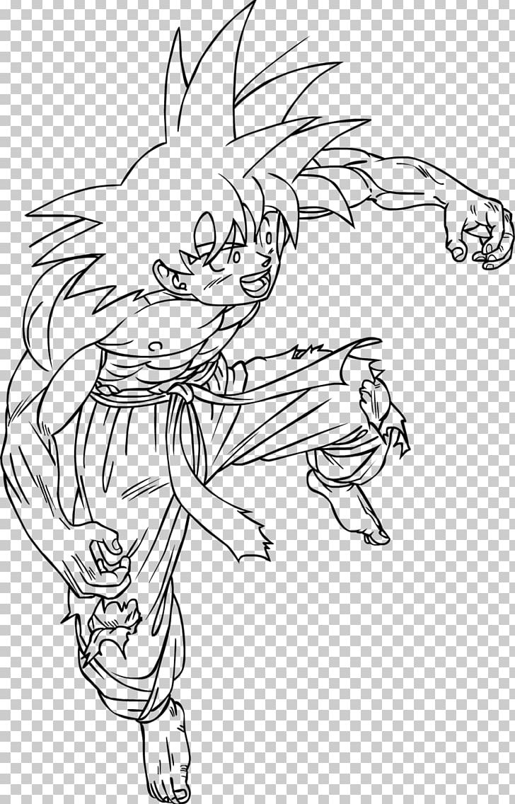 Goku Trunks Gohan Super Saiyan Coloring Book PNG, Clipart, Angle, Arm, Artwork, Black, Black And White Free PNG Download
