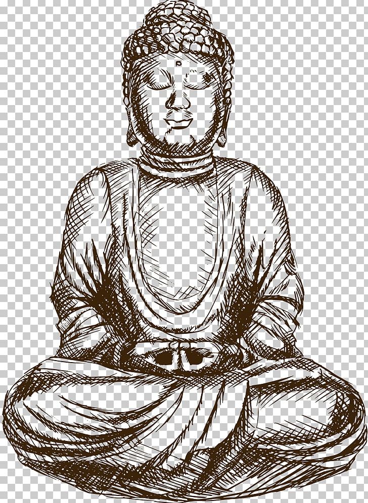 Simple black buddha face style icon Royalty Free Vector-omiya.com.vn