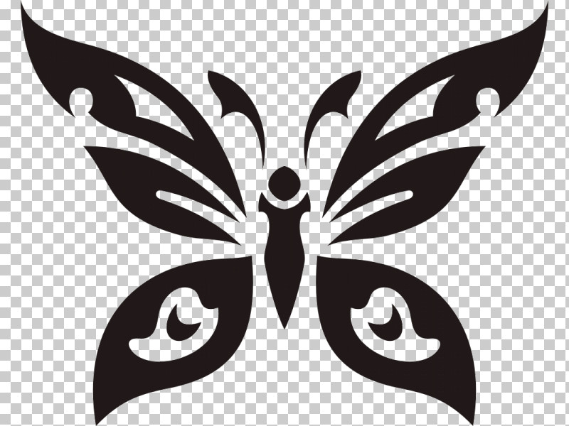 Butterfly Black Black-and-white Moths And Butterflies Stencil PNG, Clipart, Black, Blackandwhite, Butterfly, Insect, Leaf Free PNG Download
