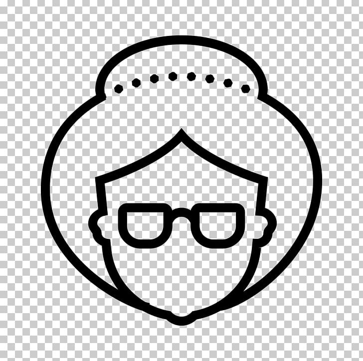 Computer Icons Old Age Woman PNG, Clipart, Black, Black And White, Circle, Computer Icons, Eyewear Free PNG Download