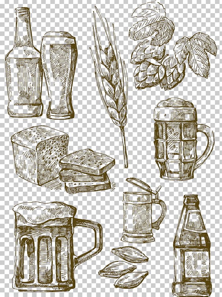 Bottle Alcoholic Beverage Illustration PNG, Clipart, Barware, Beer, Beer Vector, Brass, Bread Free PNG Download