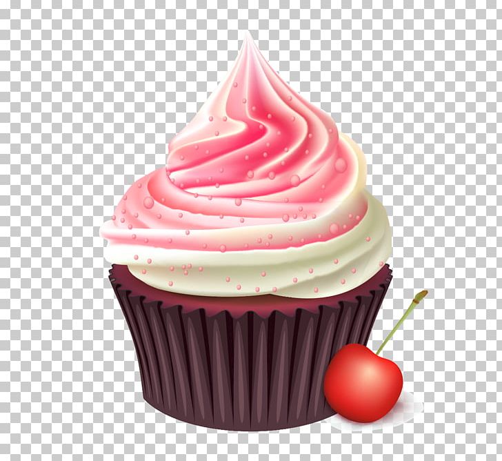 Cupcake Bakery Muffin Birthday Cake Cream PNG, Clipart, Buttercream, Cake, Cake Decorating, Cherries, Cherry Blossom Free PNG Download