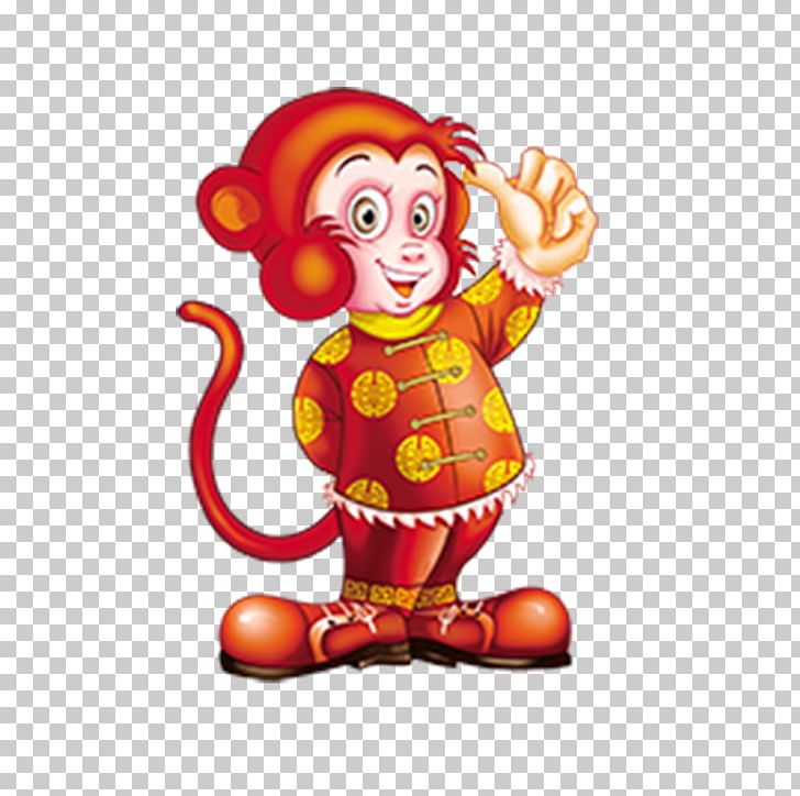 Monkey Chinese New Year Chinese Zodiac New Years Day PNG, Clipart, Animals, Art, Bainian, Cartoon, Chinese New Year Free PNG Download