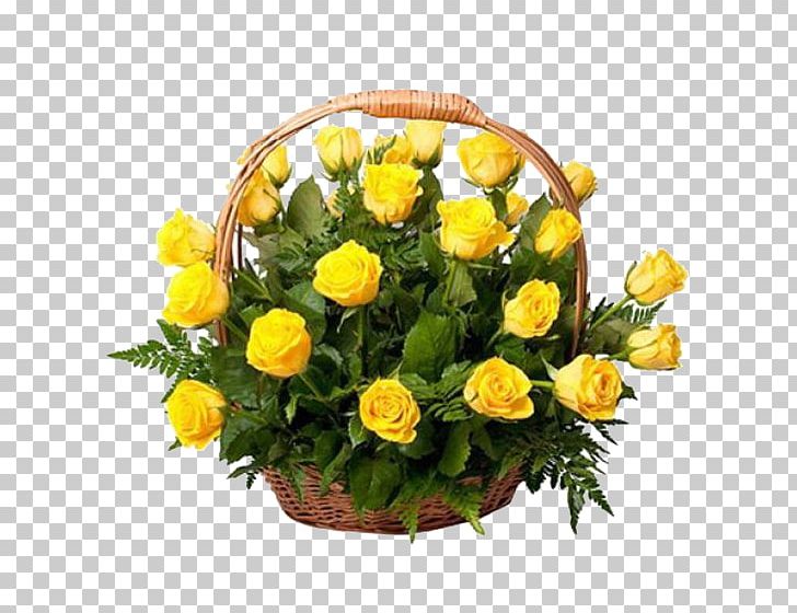 Garden Roses Basket Flower Bouquet Yellow PNG, Clipart, Babysbreath, Basket, Baskets, Box, Cut Flowers Free PNG Download