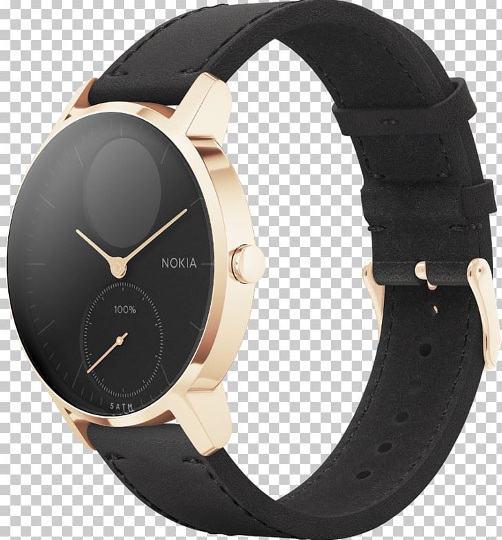 Nokia Steel HR Activity Tracker Smartwatch Leather PNG, Clipart, Accessories, Activity Tracker, Brand, Gold, Heart Rate Free PNG Download