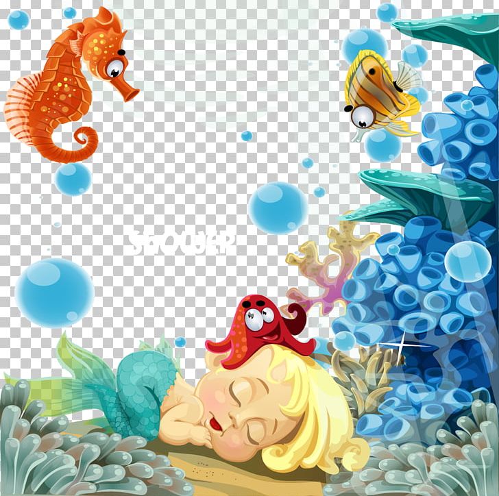 Sea Underwater Illustration PNG, Clipart, Cake Decorating, Child, Color, Coral, Fictional Character Free PNG Download