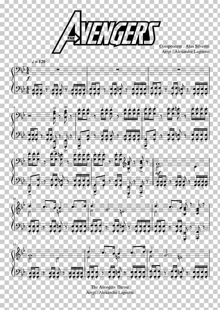 Sheet Music Piano The Avengers Musical Note Composer PNG, Clipart, Alan Silvestri, Angle, Area, Avengers, Avengers Age Of Ultron Free PNG Download