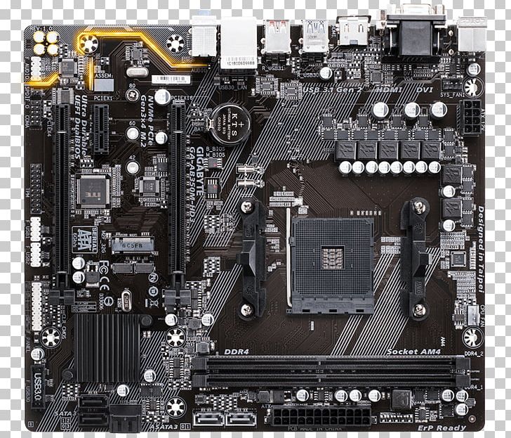 Intel LGA 1151 Motherboard MicroATX GIGABYTE GA-B250M-DS3H PNG, Clipart, Atx, Computer Accessory, Computer Component, Computer Hardware, Cpu Free PNG Download